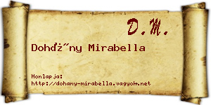 Dohány Mirabella névjegykártya